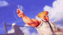 Combing That Flat Top -- Guile! GIF - Sfv Guile Street GIFs