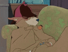 a cartoon of a dog wearing a hat and cape