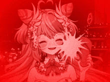 a girl with glasses and a bow is holding a phone
