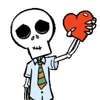 Heres My Heart Heart Sticker - Heres My Heart Heart Skeleton Stickers