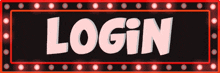 a sign that has the word login in white letters