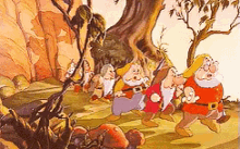 Snow White And The Seven Dwarves: Incline Hiking GIF - Snowwhited Dwarfs Dwarfves GIFs