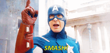 Captain America Point GIF - Captain America Point Smash GIFs