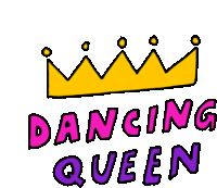 Dancing Queen Crown Sticker - Dancing Queen Crown Queen Stickers