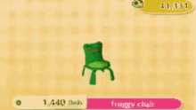 animal crossing fortnite default dance frog froggy chair