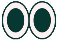 a circle with two circles inside of it that looks like eyes