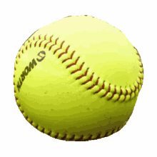 rotating ball softball spinning yellow ball