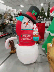 Brain Freeze Snowman GIF