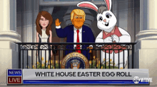 wave hand wave white house easter egg roll easter bunny