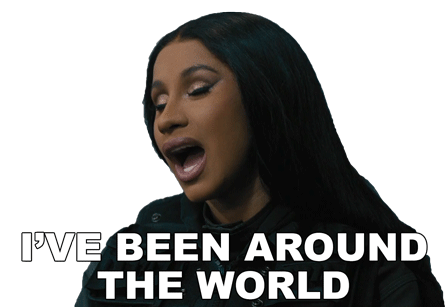 Ive Been Around The World Leysa Sticker - Ive Been Around The World Leysa Cardi B Stickers