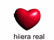 a couple of hearts with the words " hiiera real " written below them