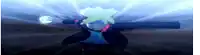 a cartoon character is flying through the air while holding a sword .