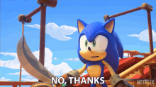 No Thanks Sonic The Hedgehog GIF - No Thanks Sonic The Hedgehog Sonic Prime GIFs