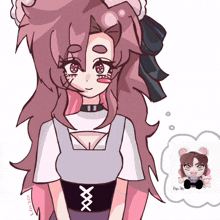 a drawing of a girl with a speech bubble that says love on it