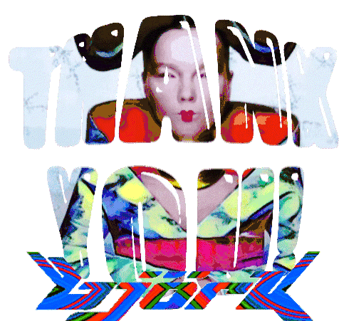 Bjork Björk Sticker - Bjork Björk Thank You Stickers