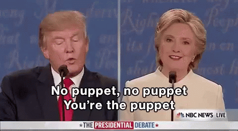 Debate - No Puppet - Presidential Debate GIF - Debate Debate2016 Donald Trump - Discover & Share GIFs