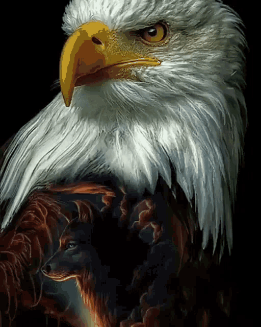 Aguila Lobo GIF - Aguila Lobo Art - Discover & Share GIFs