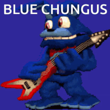 Blue Chungus Guitarist GIF - Blue Chungus Guitarist Band GIFs