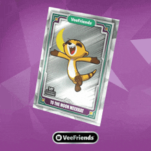 a card with a meerkat on it that says " to the moon meerkat "