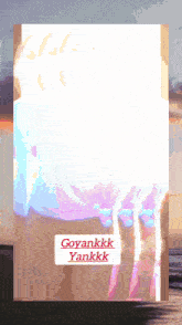 a poster with a sticker that says goyankkk yankkk on it