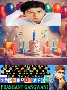 Shah Rukh Khan Happy Birthday 02 November GIF - Shah Rukh Khan Happy Birthday 02 November Shah Rukh Khan Happy Birthday GIFs