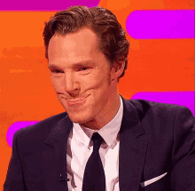 Silly Face GIF - Benedict Cumberbatch Silly Face Laughing GIFs