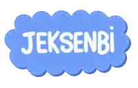 the word jeksenbi is written in white on a blue cloud