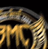 a blurred image of a logo that says ' bmx ' on it