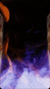 a dark background with a purple smoke coming out of the corner