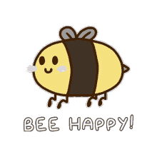 cute bonito tierno happy bee quote