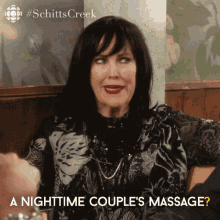 A Nighttime Couples Massage Moira GIF - A Nighttime Couples Massage Moira Moira Rose GIFs