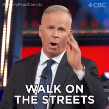 Walk On The Streets Gerry Dee GIF - Walk On The Streets Gerry Dee Family Feud Canada GIFs