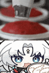 a drawing of a girl with a heart on her head