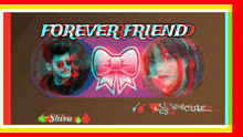 a picture of a man and a woman says forever friend