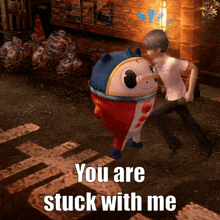 You Are Stuck With Me Teddie GIF - You Are Stuck With Me Teddie Persona 4 GIFs