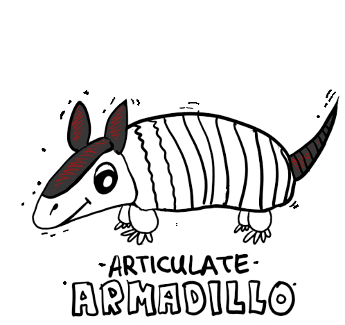 Articulate Armadillo Veefriends Sticker - Articulate Armadillo Veefriends Eloquent Stickers