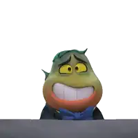 Nervous Smile Mr Piranha Sticker