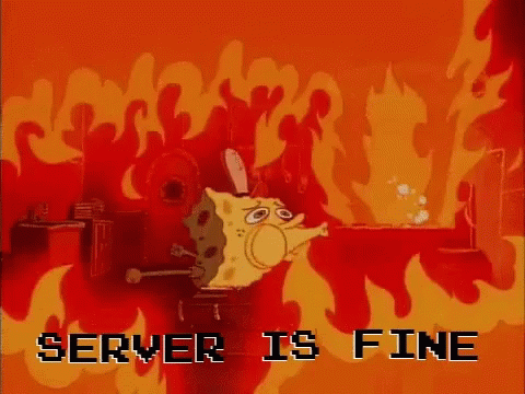 server on fire