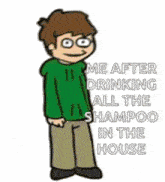 Edd Eddsworld Drink All The Shampoo In The House GIF