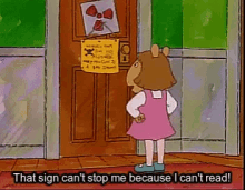 Reading Sign GIF - Reading Sign Cant Stop Me GIFs