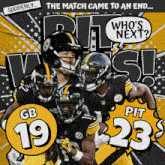 Pittsburgh Steelers (23) Vs. Green Bay Packers (19) Post Game GIF