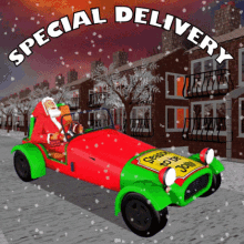 Christmas Delivery Special Delivery GIF - Christmas Delivery Special Delivery Santa In Car GIFs