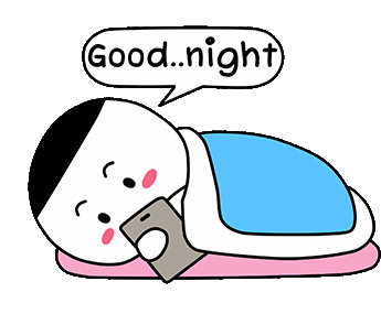 Good Night Red Cheeks Sticker - Good Night Red Cheeks Sleeping Stickers