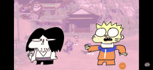 a cartoon of a man and a boy with the number 1 on their shirts