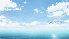 море небо птицы GIF - море небо птицы аниме GIFs