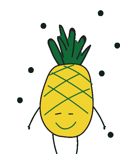 Pineapple Happy Sticker - Pineapple Happy Smile Stickers