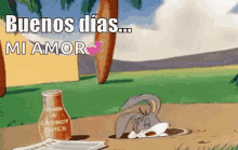 Bugs Bunny Buenos Dias GIF - Bugs Bunny Buenos Dias Despertarse GIFs