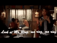 Ellie Torres Look At Ma Ring GIF - Ellie Torres Look At Ma Ring Cougar Town GIFs