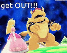 Princess Peach Bowser GIF - Princess Peach Bowser Get Out GIFs