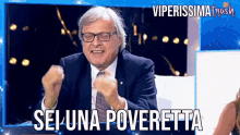 Viperissima Vittorio Sgarbi GIF - Viperissima Vittorio Sgarbi Live Noneladurso GIFs